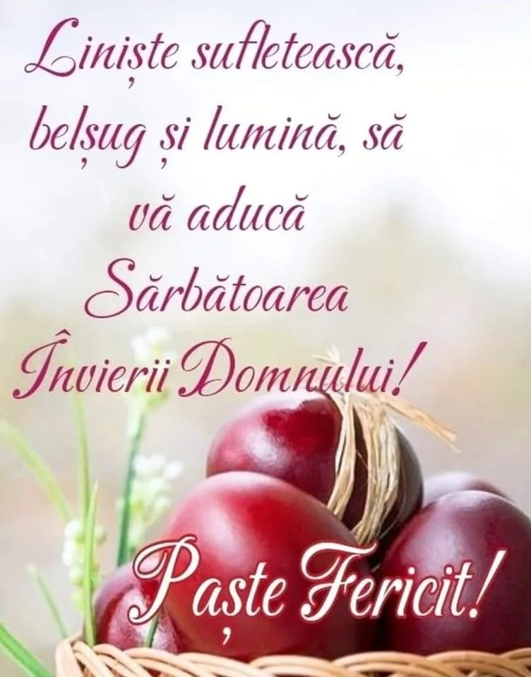 Sărbători Pascale binecuvântate pentru toți cititorii!