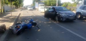 Motociclist din Republica Moldova, implicat într-un accident rutier în Galați