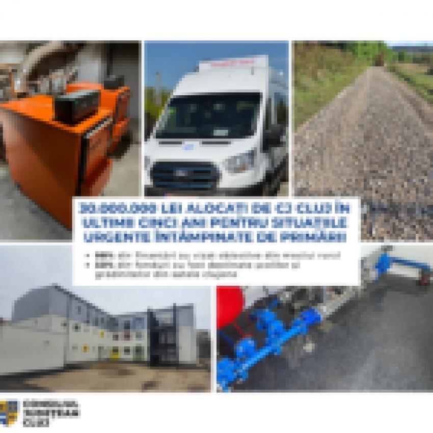 30 de milioane de lei alocați de Consiliul Județean în ultimii cinci ani pentru situațiile urgente întâmpinate de primării