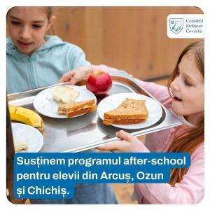 Aproape 100 de elevi din județul Covasna primesc masă caldă în programul de After-school