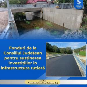 Fonduri de la Consiliul Județean pentru susținerea investițiilor &icirc;n infrastructura rutieră
