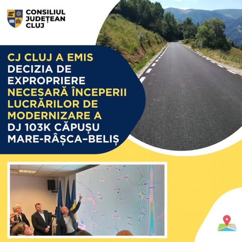 Începerea lucrărilor de modernizare a DJ 103K Căpușu Mare – Râșca – Beliș