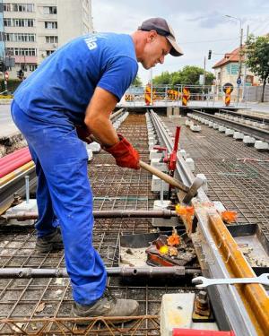 Lucrări în desfășurare la modernizarea infrastructurii de tramvai din Capitală