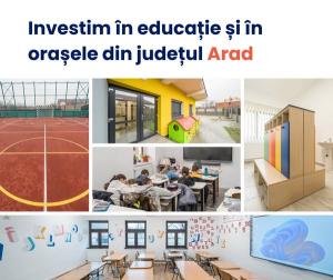 Investițiile în educație, in orașele județului Arad