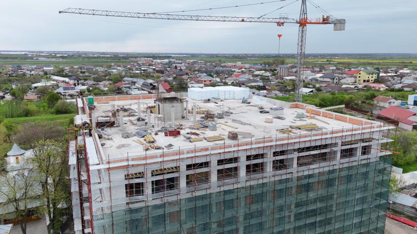 Noul spital din Tecuci prinde contur: structura finalizată, lucrări intense la instalații și compartimentări