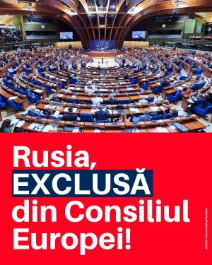 USR-PLUS: Rusia a fost exclusă oficial din Consiliul Europei