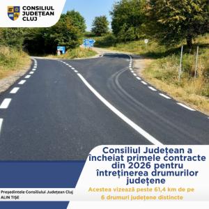 Consiliul Județean Cluj, primele contracte pentru &icirc;ntreținerea drumurilor județene