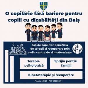 Proiect pentru copiii cu dizabilități din Balș, județul Olt