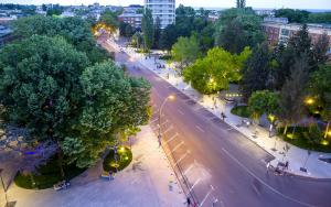 Strada Domnească, în zona centrală a orașului Galați, redevine pietonală în weekend