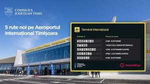 Cinci noi destinații pe Aeroportul Internațional Traian Vuia Timișoara, din 2026
