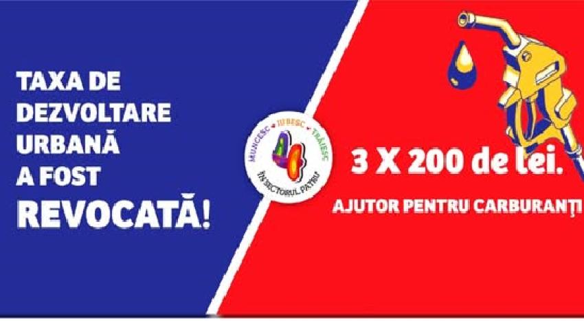 Sectorul 4 implementează cele două măsuri cu impact bugetar semnificativ pentru fiecare dintre locuitorii săi