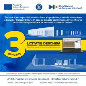 Creșterea eficienței în administrarea şi valorificarea bunurilor indisponibilizate în proceduri penale, prin dezvoltarea infrastructurii de depozitare a ANABI