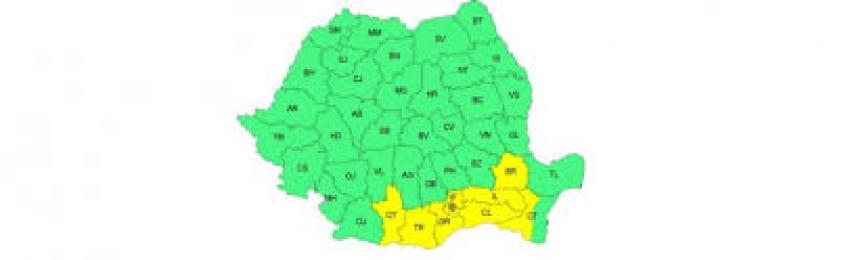 Judeţul Giurgiu – Cod galben de caniculă și disconfort termic ridicat